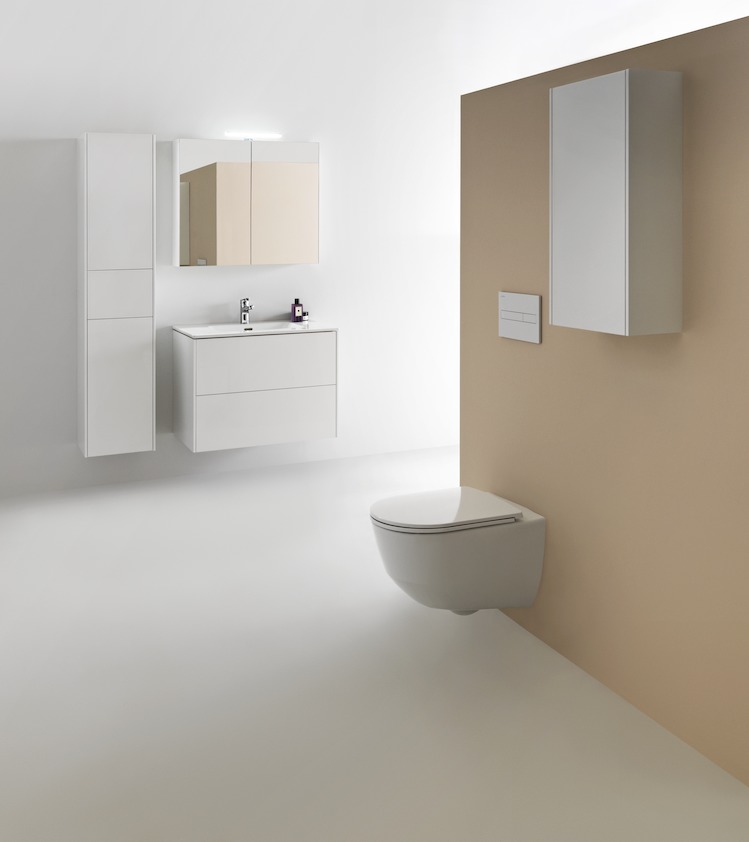 Laufen Base Зеркальный шкаф, с подсветкой 18х80х70h см, цвет: белый 4.0280.2.110.261.1