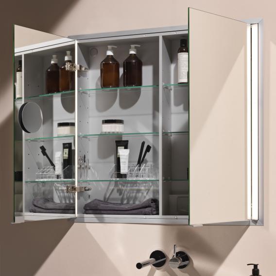 Laufen Frame 25 Зеркальный шкаф, подвесной с подсветкой 80х15х75h см, цвет: белый 4.0850.3.900.145.1