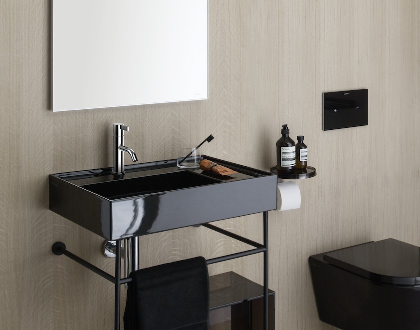 Laufen Kartell By Раковина подвесн. прямоуг. 60х46х12h см, gres pietra grey opaco 8.1033.4.757.158.1