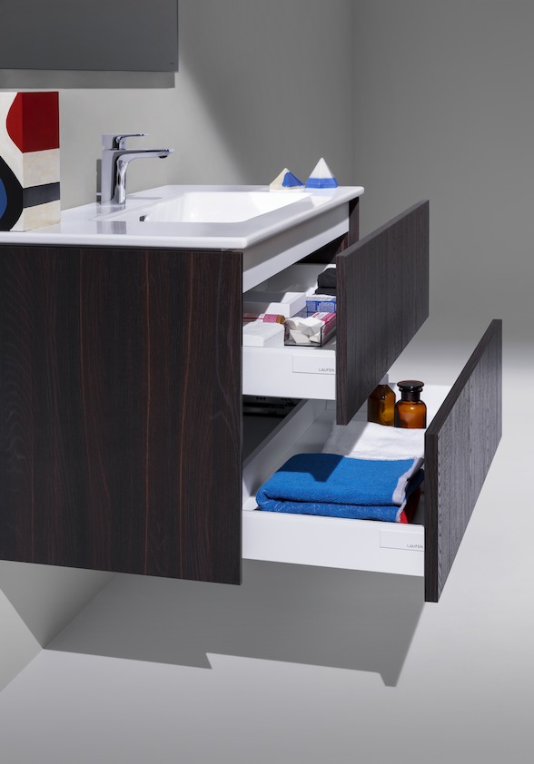 Laufen Base Тумба с раковиной, 2 ящика 50х100х61h см, цвет: темный вяз 8.6496.2.263.104.1