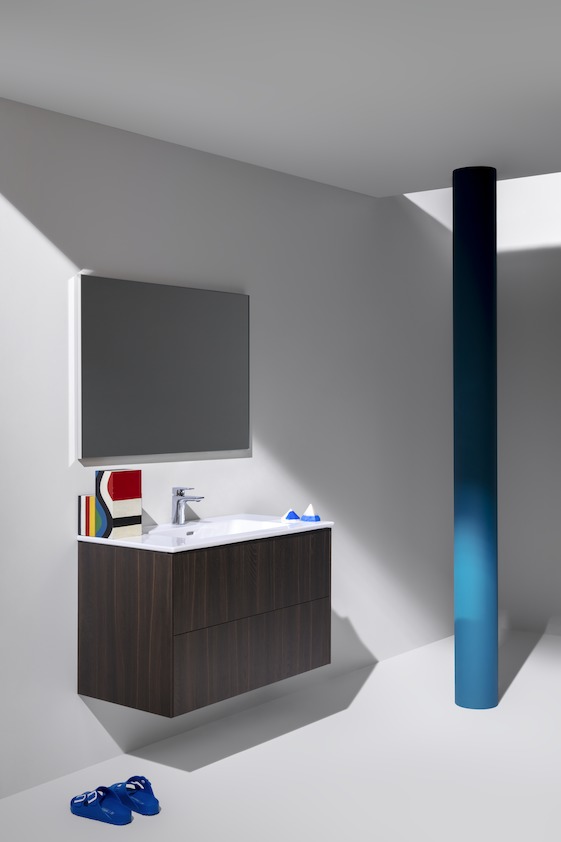 Laufen Base Тумба с раковиной, 2 ящика 50х100х61h см, цвет: темный вяз 8.6496.2.263.104.1