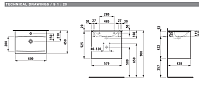 Laufen Palace Тумба с раковиной, 2 ящика 60х45х54h см, цвет: темный вяз 8.6070.2.263.104.1