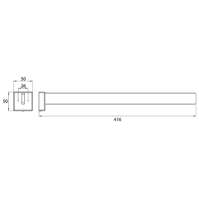 Emco Cue Полотенцедержатель 41,6 см, цвет: хром 3250 001 42
