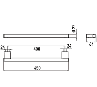 Emco System 2 Полотенцедержатель 40 см, цвет: хром 3560 001 40