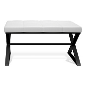 Decor Walther Bench Скамейка 43x81x41h см, экокожа, цвет: черный матовый/белый 0508962