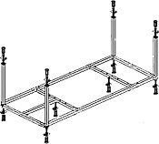 Cezares Каркас для ванны 90x60h см, цвет: хром 42-for_two-MF