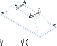Cezares Ножки для ванны, прямоугольные, цвет: хром LEG-KIT-150