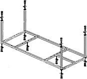 Cezares Metauro Wall Каркас для ванны 80x40h см, цвет: хром METAURO-MF