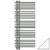 Zehnder Yucca Star Полотенцесушитель водяной 50x12,3x108,8h см, цвет: белый  белый YAS-120-050