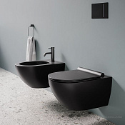 Catalano Sfera Биде подвесное 35x54 см, 1 отв, с переливом, покрытие Cataglaze, цвет: черный матовый 1BSF54NS