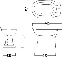 Devon&Devon New etoile Биде напольное 33,5x39h см, цвет: белый IBBID3FNET