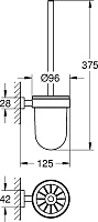 Grohe Essentials Cube Ершик подвесной, цвет: сталь 40513DC1