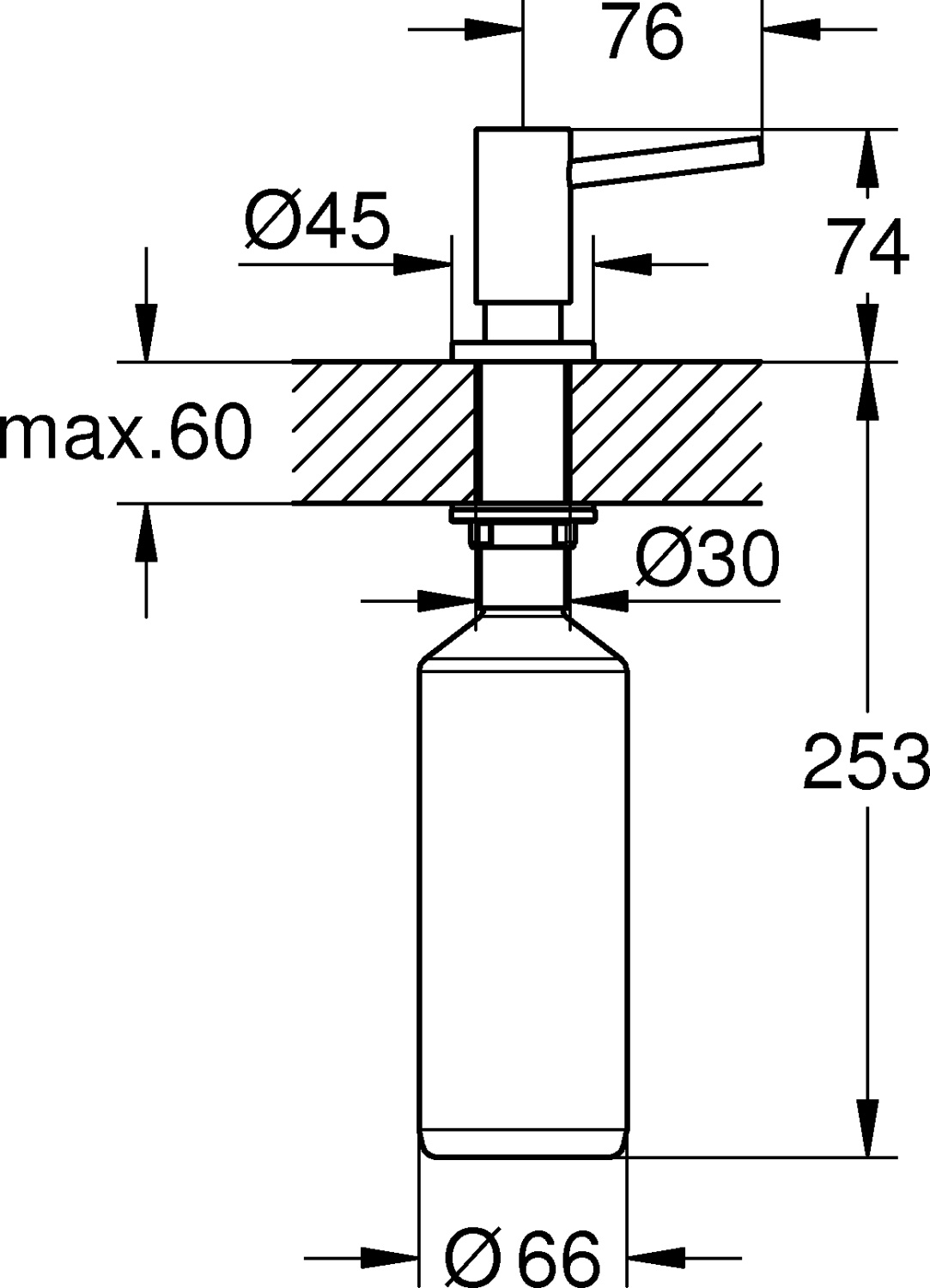 Grohe Cosmopolitan Дозатор для жидкого мыла, встраиваемый, цвет: холодный рассвет матовый 40535GN0