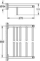 Grohe Essentials Полка для полотенец 55 см, цвет: медь 40800DL1