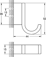 Grohe Selection Крючок для полотенца, цвет: матовый никель 41039EN0