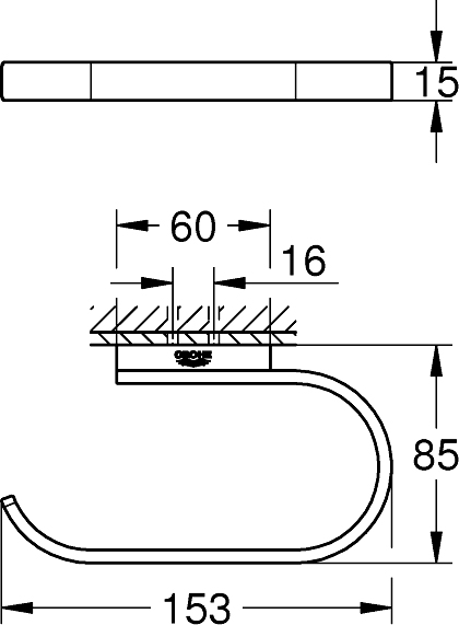 Grohe Selection Держатель для туалетной бумаги, цвет: сталь 41068EN0