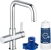 Grohe Blue Смеситель для кухни с фильтром на 1 отверстие, цвет: хром 120438