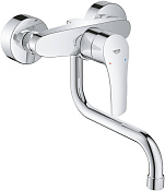 Grohe Eurosmart Смеситель для кухни на 2 отверстия, излив 21,6 см, цвет: хром 31391003