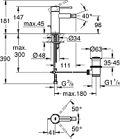 Grohe Essence New Смеситель для биде, цвет: матовый никель 32935EN1