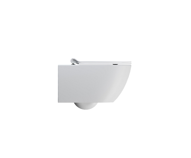 GSI Pura Унитаз подвесной 55x36 см безободковый, смыв swirlflush, цвет: белый матовый 881509