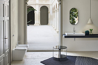 GSI Nubes Биде напольное с 1 отверстием под смеситель и переливом, без крепежа, цвет: белый матовый 9662109