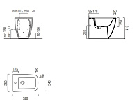 GSI Nubes Биде напольное с 1 отверстием под смеситель и переливом, без крепежа, цвет: белый матовый 9662109