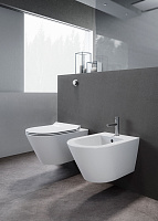 GSI Kube X Биде подвесное с 1 отверстием под смеситель и переливом, без крепежа, цвет: белый матовый 9465109