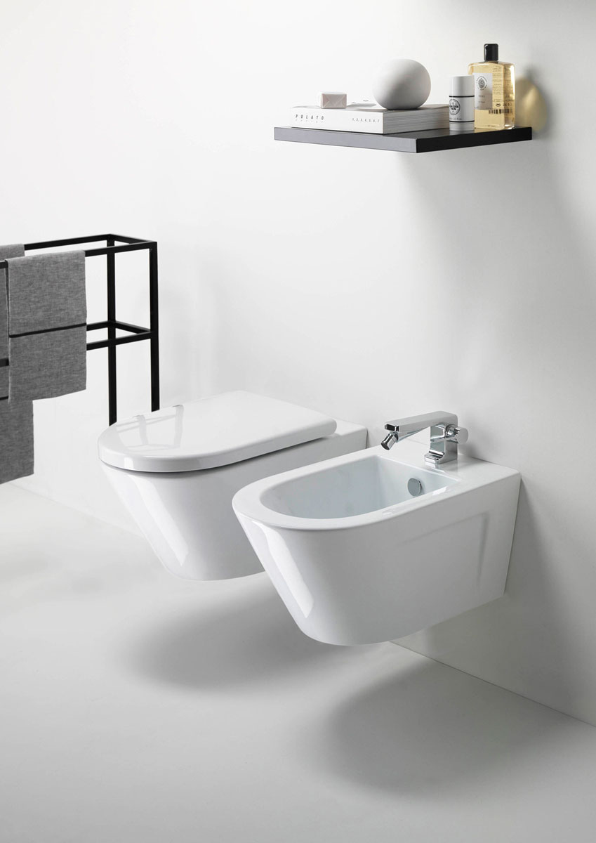 GSI Norm Биде подвесное с 1 отверстием под смеситель и переливом, без крепежа, цвет: белый глянцевый 8664111