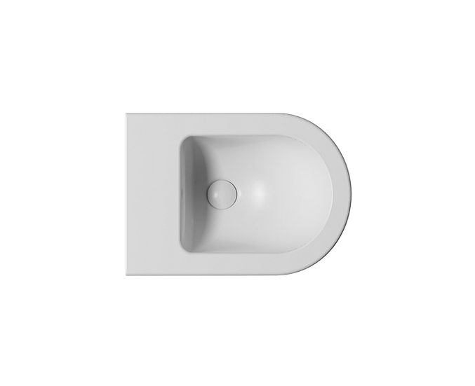GSI Pura Биде подвесное с 1 отверстием под смеситель и переливом, без крепежа, цвет: белый матовый 8864109