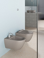 GSI Pura Биде подвесное с 1 отверстием под смеситель и переливом, без крепежа, цвет: белый матовый 8864109