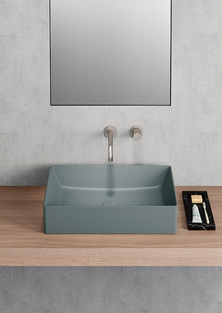 GSI Kube X Раковина чаша 60x37x13h см, без перелива, без д/к, цвет: agave opaco 945304