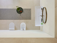 GSI Kube X Раковина подвесная/накладная 120x47 см, 1 отверстие, с переливом, цвет: белый глянцевый 9424111