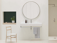 GSI Kube X Раковина подвесная/накладная 120x47 см, 1 отверстие, с переливом, цвет: белый глянцевый 9424111