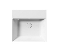 GSI Kube X Раковина подвесная/накладная 50x47 см, 1 отверстие, с переливом, цвет: белый глянцевый 9430111