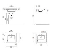 GSI Norm Раковина подвесная/встраиваемая 60x50 см, 1 отверстие, с переливом, цвет: белый глянцевый 8635111