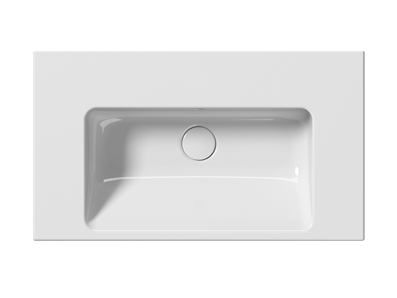 GSI Norm Раковина подвесная/встраиваемая 70x40 см, 1 отверстие, с переливом, цвет: белый глянцевый 8637111