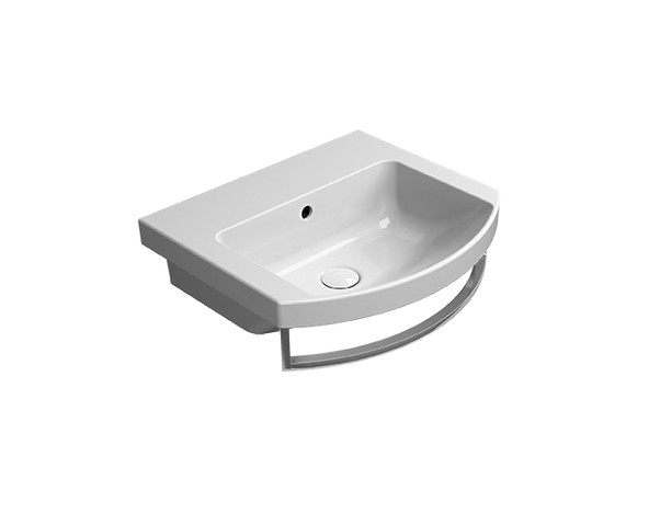 GSI Norm Раковина подвесная/встраиваемая 51x45 см, 1 отверстие, с переливом, цвет: белый глянцевый 8646111