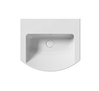 GSI Norm Раковина подвесная/встраиваемая 51x45 см, 1 отверстие, с переливом, цвет: белый глянцевый 8646111