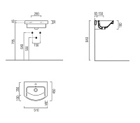 GSI Norm Раковина подвесная/встраиваемая 51x45 см, 1 отверстие, с переливом, цвет: белый глянцевый 8646111