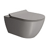 GSI Pura Унитаз подвесной 55x36 см безободковый, смыв swirlflush, цвет: tortora opaco 881505