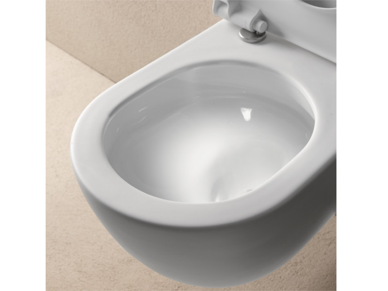 GSI Pura Унитаз подвесной 55x36 см безободковый, смыв swirlflush, цвет: tortora opaco 881505
