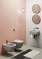 GSI Pura Унитаз подвесной 55x36 см безободковый, смыв swirlflush, цвет: tortora opaco 881505