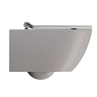 GSI Pura Унитаз подвесной 55x36 см безободковый, смыв swirlflush, цвет: tortora opaco 881505