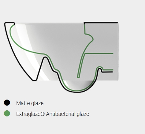 GSI Pura Унитаз подвесной 55x36 см безободковый, смыв swirlflush, цвет: ghiaccio opaco 881515