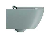GSI Pura Унитаз подвесной 55x36 см безободковый, смыв swirlflush, цвет: ghiaccio opaco 881515