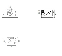 GSI City Унитаз подвесной 52x35 см безободковый, смыв swirlflush, цвет: белый глянцевый 911511