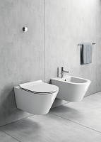 GSI Kube X Унитаз подвесной 55x36 см безободковый, смыв swirlflush, цвет: белый матовый 941509