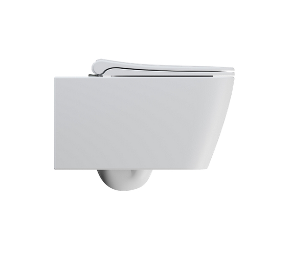 GSI Nubes Унитаз подвесной 55x35 см безободковый, смыв swirlflush, цвет: белый матовый 961509