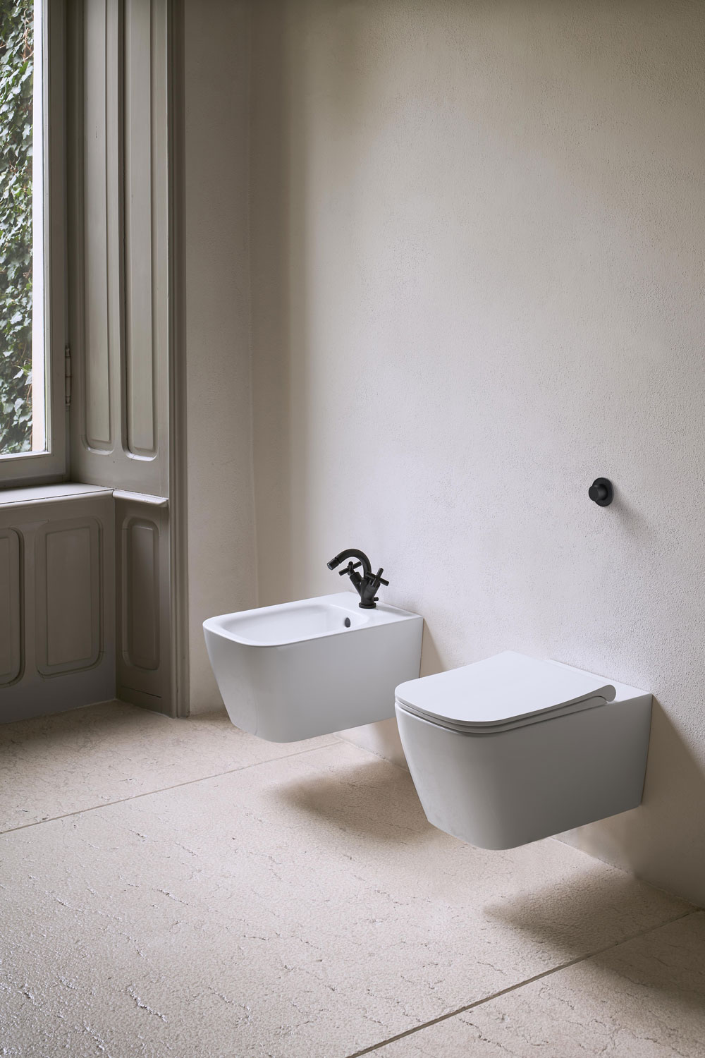 GSI Nubes Унитаз подвесной 55x35 см безободковый, смыв swirlflush, цвет: белый матовый 961509