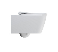 GSI Nubes Унитаз подвесной 55x35 см безободковый, смыв swirlflush, цвет: белый матовый 961509